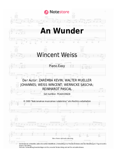 undefined Wincent Weiss - An Wunder