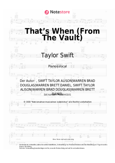 undefined Taylor Swift, Keith Urban - That’s When (From The Vault)