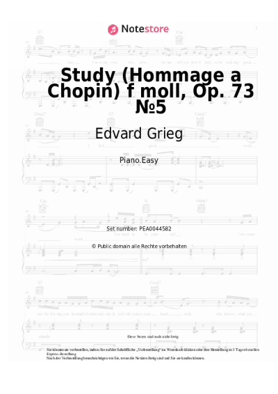 undefined Edvard Grieg - Study (Hommage a Chopin) f moll, Op. 73 №5