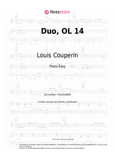 undefined Louis Couperin - Duo, OL 14