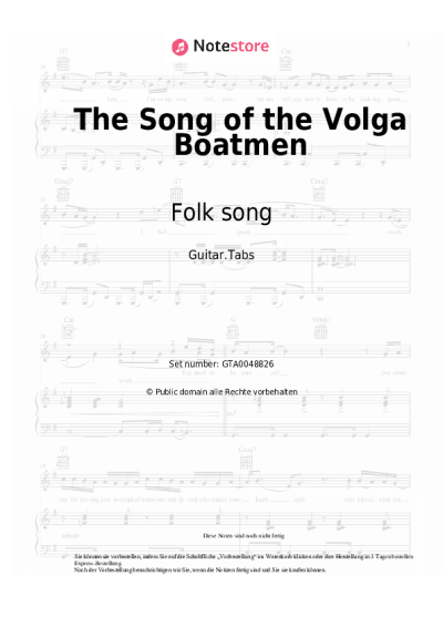 undefined Folk song - The Song of the Volga Boatmen