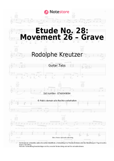 undefined Rodolphe Kreutzer - Etude No. 28: Movement 26 – Grave