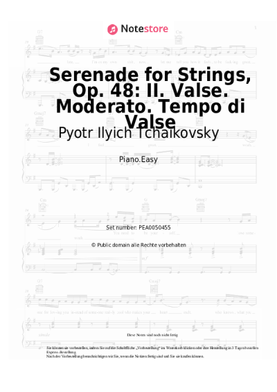 undefined Pyotr Ilyich Tchaikovsky - Serenade for Strings, Op. 48: II. Valse. Moderato. Tempo di Valse