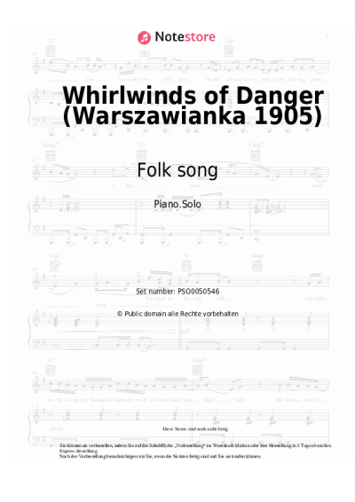 undefined Folk song - Whirlwinds of Danger (Warszawianka 1905)