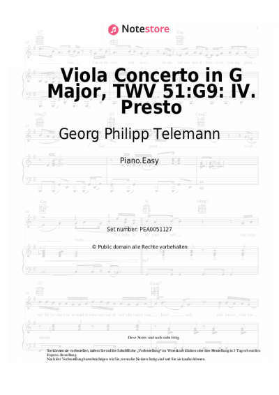 undefined Georg Philipp Telemann - Viola Concerto in G Major, TWV 51:G9: IV. Presto