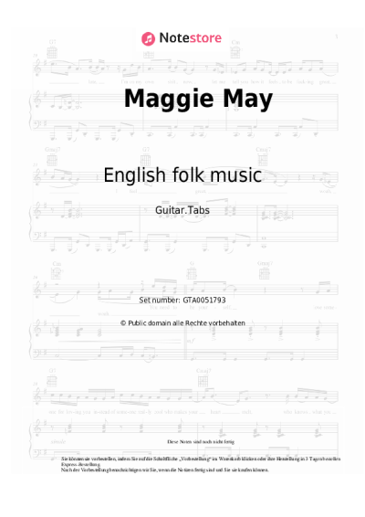 undefined English folk music - Maggie May