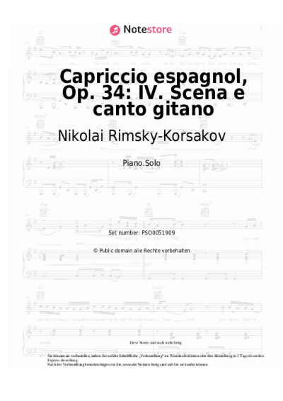 undefined Nikolai Rimsky-Korsakov - Capriccio espagnol, Op. 34: IV. Scena e canto gitano