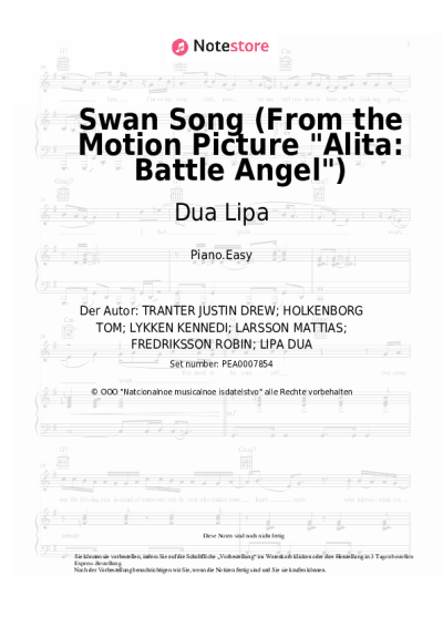 undefined Dua Lipa - Swan Song (From the Motion Picture Alita: Battle Angel)