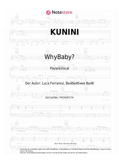 Noten, Akkorde WhyBaby? - KUNINI